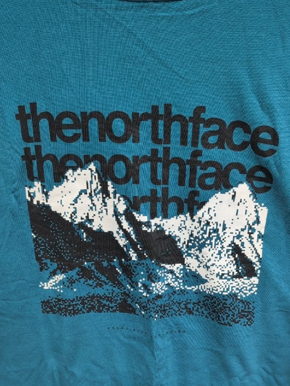 The North Face Teal Short Sleeve Logo Tee